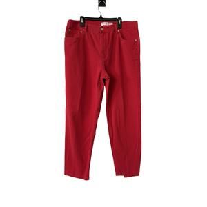 Tommy Hilfiger Red Denim Jeans Size 16 Classic Fit Vintage 34x29